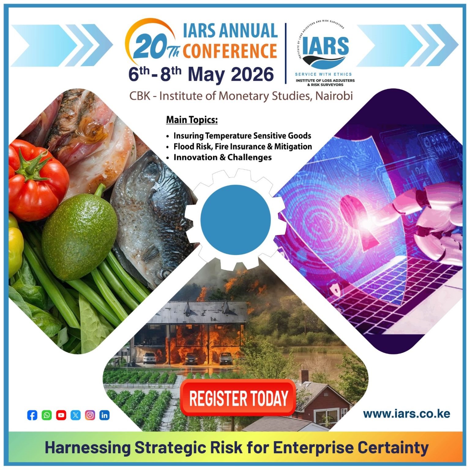 20th IARS Annual Conference main topics: insuring temperature sensitive goods, flood and fire risk, innovation and challenges